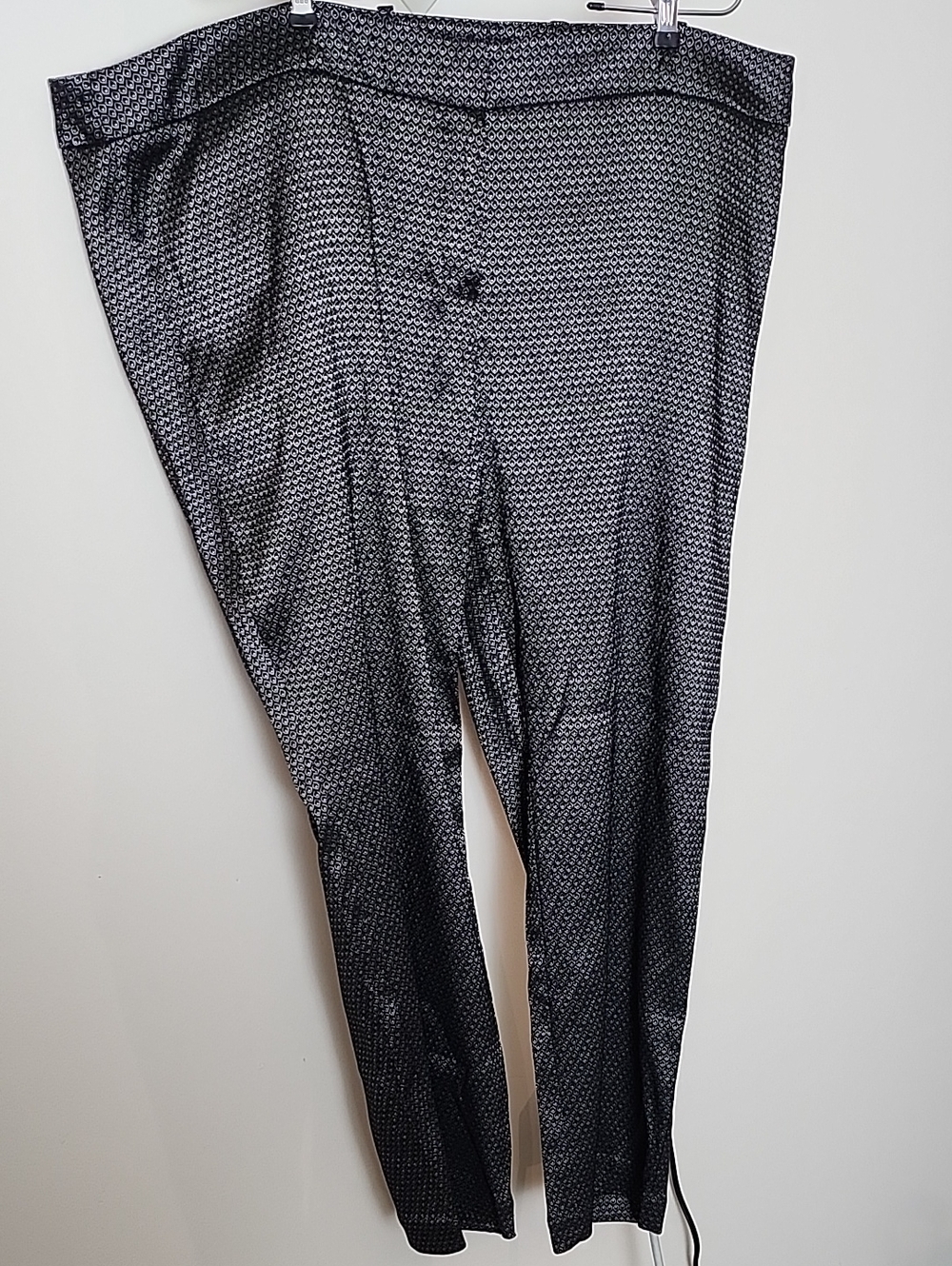 Worthington Low Rise Slim Fit Black & Silver Pants